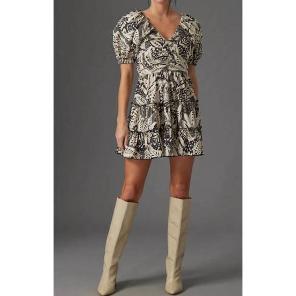 GILNER FARRAR Dresses & Skirts - NEW GILNER FARRAR camila dress in zebra leaf